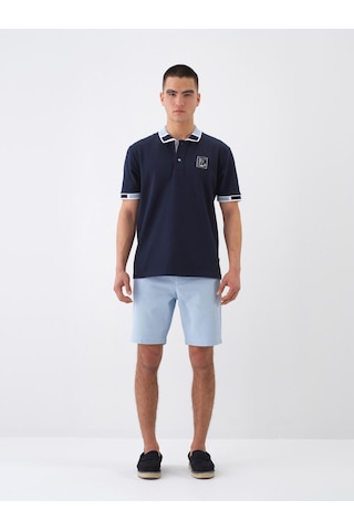 Xint Lacivert Pamuk Dokulu Regular Fit Tişört 502256