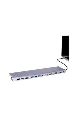 Vcom Cu4703 Type-c To Usb3.0-3+usb2.0-2+vga+rj45+sd+tf+audio+hdmı+dp+usb-c Data-2+usb-c Çoklayıcı K