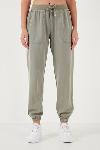 Lela Regular Fit Yüksek Bel Lastikli Paça Jogger Spor Bayan Pantolon 668Yp5039 Haki
