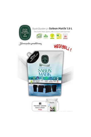 Eyüp Sabri Tuncer Siyah Çamaşırlar Sıvı Sabun Matik 1.5 L Ve Rosıe Hediye 1500 ML