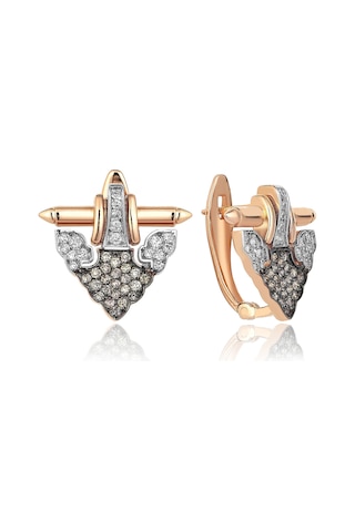 Reis Kuyumculuk T10031 Horn Earring Pembe Altın Küpe