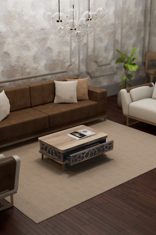 Rosa Desenli Akıllı Sehpa Çekmeceli, Sihirli Sehpa