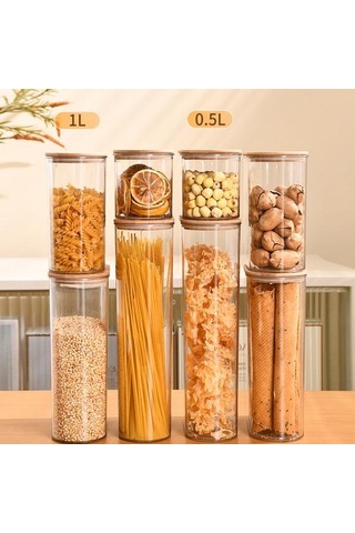 Hava Geçirmez Gıda Saklama Kabı Kapaklı Kapalı Kavanoz Büyük Kapasiteli Bpa İçermez Diğer