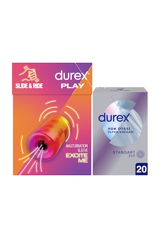 Durex Yok Ötesi Ultra Kaygan Prezervatif 20'li + Manuel Mastürbatör