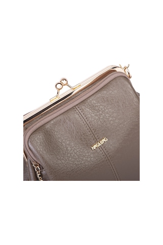 Nas Bag Burslu Klipsli Vintage Omuz Ve Çapraz Çanta 23x20 Cm Ebatlarındadır Vizon Victoria