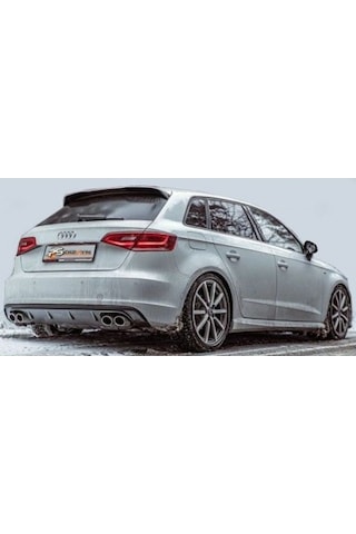 Audi A3 8v Hb 2012 - 2016 S3 Arka Tampon Eki - Difüzör (Plastik)