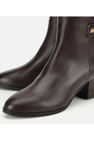 Hotiç Kadın Deri Kahverengi Toka Detaylı Bilekte Topuklu Bot 01boh313370a480 01boh313370a480 Kahverengi
