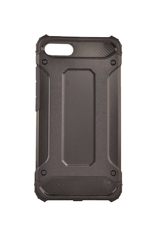 Noktaks - Asus Zenfone 4 Max Zc554kl Uyumlu - Kılıf Çift Katman Koruyucu Crash Military Tank Kılıf - Siyah Siyah