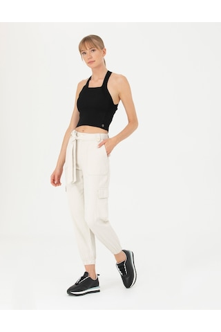 Pierre Cardin Kadın Krem Kanvas / Chino Pantolon 50263722-vr071 Krem