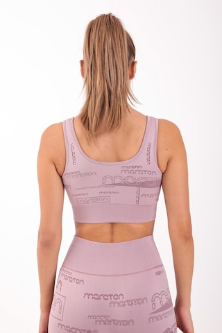 Maraton Active Slimfit Kadın Atlet Yaka Kolsuz Koşu Lila Bra 813065-Lila