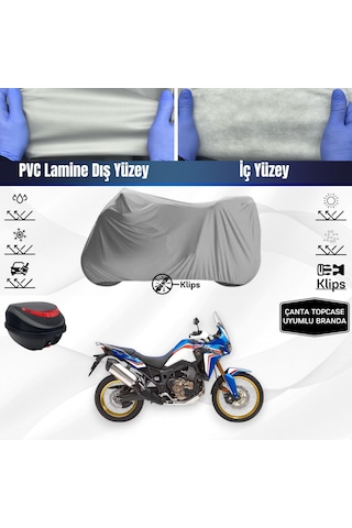 Honda Crf1000l Africa Twin Adventure Sports Dct Motosiklet Brandası Çanta Topcase Uyumlu Motor Branda