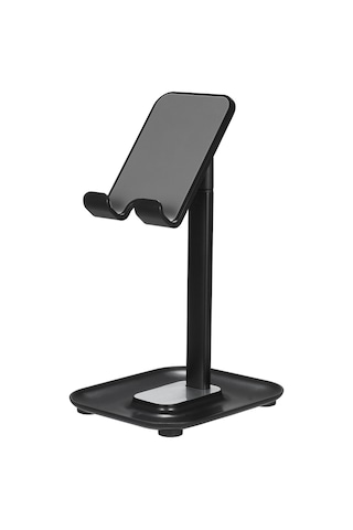 Konesam Yüksekliği Ve Açıyı Ayarlayabilir 12.9 İnç Tablet/ Telefon Tutucu, Siyah Abs+alüminyum Allüvyum Masaüstü Tutucu, Dürtmeye Dayanıklı, Usb Şarj Delikli, Çalışma/网课/canlı Yayın İçin