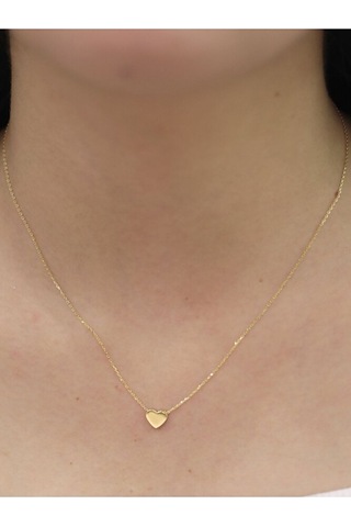 14 Ayar Altın 3 Boyutlu Kalp Kolye Altın