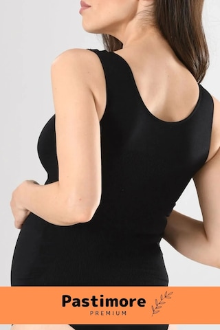 Özel Üretim Esnek Rahat Dayanıklı V Yaka Kadın Kalın Askılı Hamile Atlet Siyah