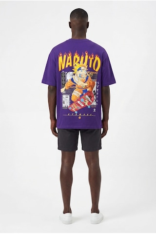 Blow Up Future Gen Naruto Oversize Erkek T-shirt 141429 Mor