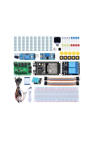 Arduino Esp32 Geliştirme Kartı Başlangıç Kiti Iot, Robotik Ve Stem Elektronik Eğitim Ve Proje Seti