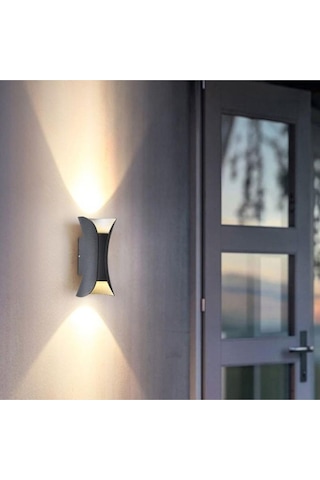 Bonima Alüminyum Kasa, 12 Watt Gün Işığı Dekoratif Led Aplik, Bahçe, Teras, Villa Dış Cephe Armatürü Diğer
