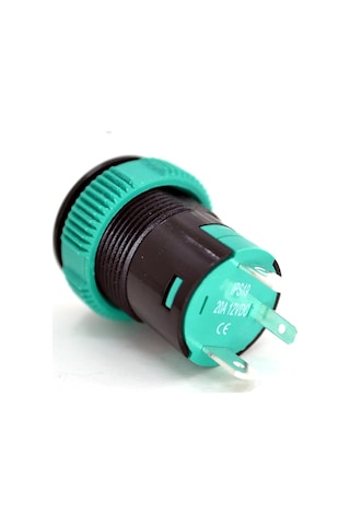 19mm 12v 20a Power Logolu Yeşil Işıklı Buton Elektrik Anahtarı