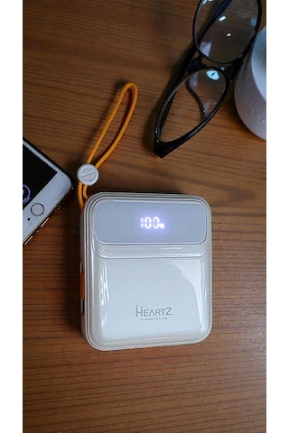 H26 10000 Mah Power Bank Pd 20w Ve Usb 22.5w Fast Hızlı Şarj Dahili Type C Ve Lightning Kablolu Dünya Standartları