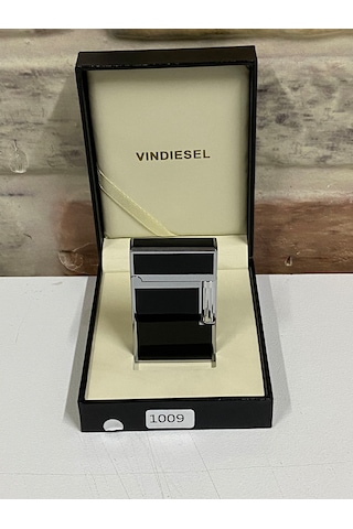 Vindiesel Marka Düz Siyah Gri Renk Gazlı Model Kişiye Özel Çakmak