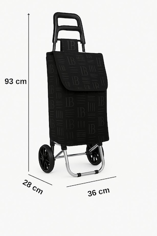 Su Geçirmez Çantalı Katlanabilir Alüminyum Pazar Arabası Kahverengi