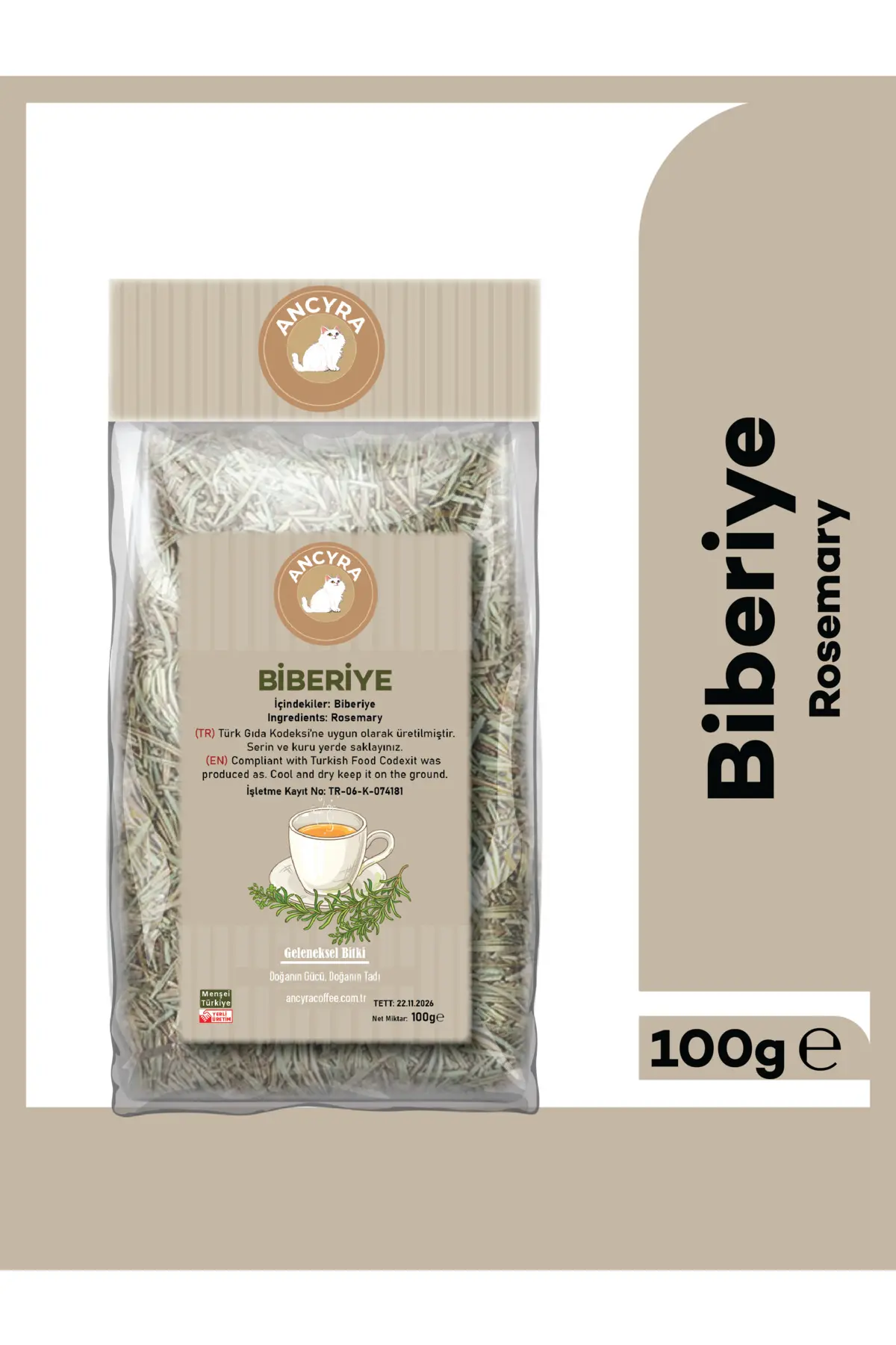 Biberiye Bitki Çayı Rosemary Tea 100g