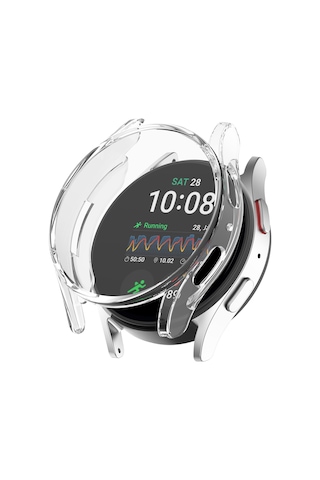 Samsung Galaxy Watch 7 40mm Uyumlu Kasa Ekran Koruyucu 360 Tam Koruma Kılıf Kapak