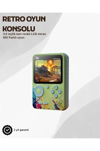 G5 - 187 - Tnabilir Retro Oyun Konsolu Çocuk Ve - Csmtex - Yetişkinler İçin
