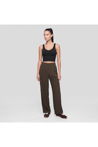 Qua Home Amara Kadın Wide Leg Pantolon Kahverengi Çok Renkli