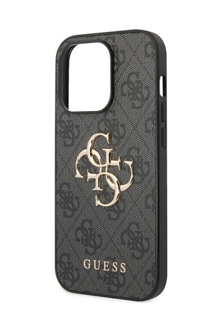 Apple Uyumlu iPhone 14 Pro Max Kılıf Guess Pu Deri Büyük Metal Logo Dizaynlı Kapak