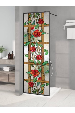 Wınk Fol Duşakabin Cam Vitray Kendinden Yapışkanlı Folyo 50x200 Cm Çifttaraflı Görünümlü Mahremiyet Cam D1kaplama 50 200