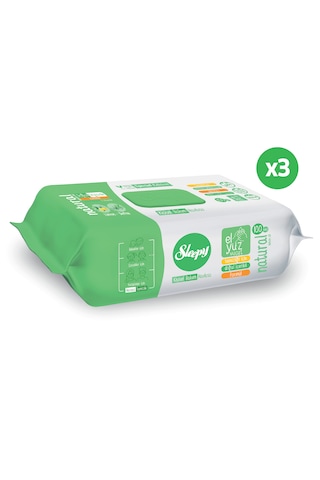 Sleepy Natural Kişisel Bakım Havlusu 3x100 300 Yaprak 3'lü
