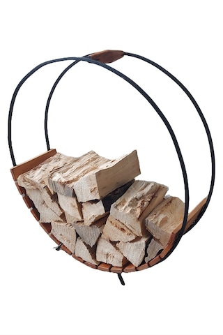 Blueflame Metal Ahşaplı Dekoratif Şömine Odunluk