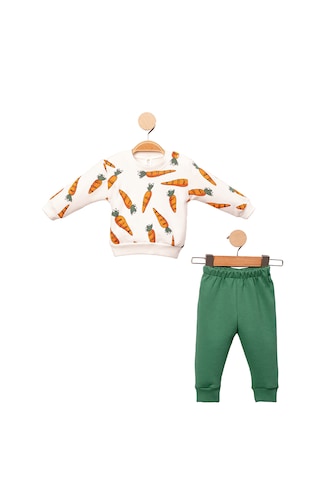 Mimiyum Havuç Desenli Bebek Takım Çok Renkli