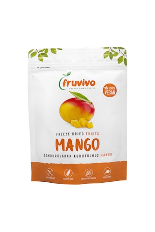 Fruvivo 2'li Freeze Dry Paket - 2 Adet Mango - Dondurularak Kurutulmuş Meyve Cipsi Şeker İlavesiz %100 Doğal Vegan 40 G