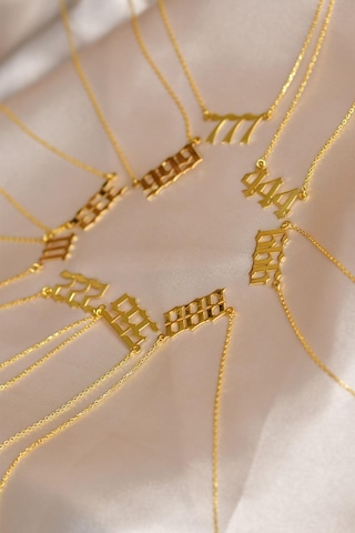 Erdobia Gold 111 Melek Sayısı Gümüş Sezgi Kolyesi N10194