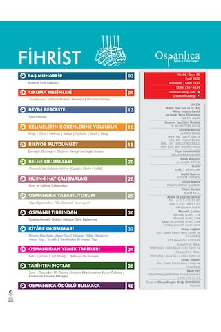 Eylül 2020 Osmanlıca Dergisi