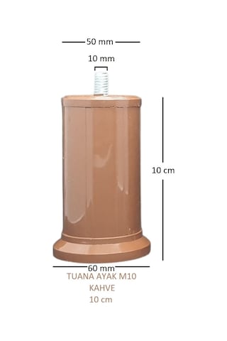 Tuana Ayak 10 cm M10 Cıvatalı Kahve