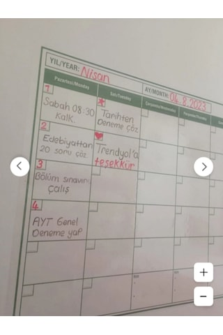 Duvara Kendiliğinden Manyetik Yapışan Aylık Program Planlayıcı Takvim 85 X 56 Cm Şeffaf