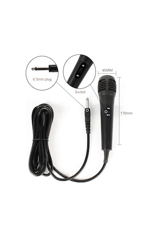 Singree Profesyonel Dinamik Mikrofon - Karaoke, Toplantı Ve Açık Hava Etkinlikleri İçin Yüksek Kaliteli Metal Mikrofon 3m Kablo