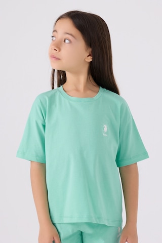U.S. Polo Assn. Kız Çocuk Mavi Bermuda Takım Us1848-c-v36 Mavi