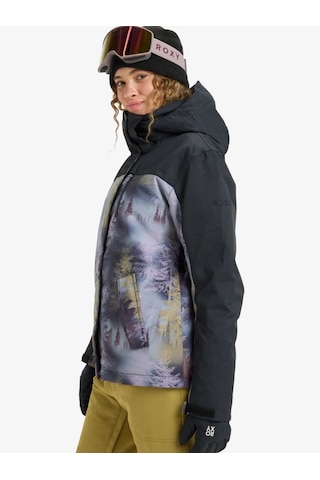 Roxy Jetty Block Jk Kadın Frost Gray - Plaid 1 Snowboard Ceketi Erjtj03528-slr1 Siyah - Mor