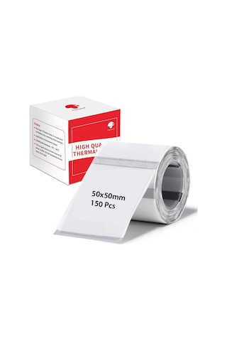 50 X 50 Mm Şeffaf Termal Etiket 150 Adet - Phomemo M110/m120/m150/m200/m220/m221 150