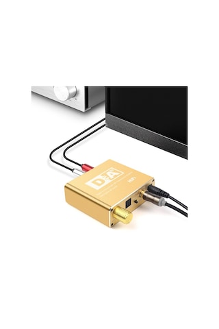 Veggieg Koaksiyel Toslink Optik Dijital To 3.5mm Rca Analog Ses Çevirici Adaptör