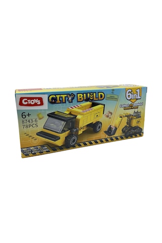 Lelebrother City Build İş Makinesi Seti Eğitici Blok Oyuncak No-6