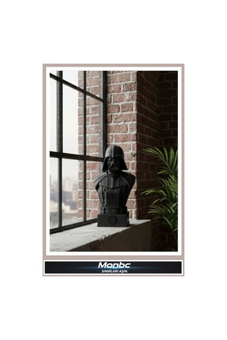 Monbc Darth Vader Büst Star Wars 3d Tasarım Dekoratif Biblo, Hediyelik Ve Ev Ofis İçin Şık Aksesuar