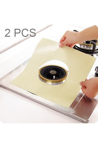 Sones 2 Adet Gazlı Fırın Yüzeyi Ultra İnce Elyaf Malzeme Ocak Koruyucu Temizleme Pedi, Boyut: 27 27 Cm