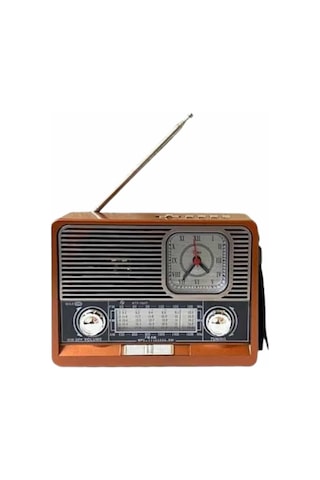 Nostaljik Radyo Aux Usb Sd Kart Girişli Şarjlı Bağlantılı