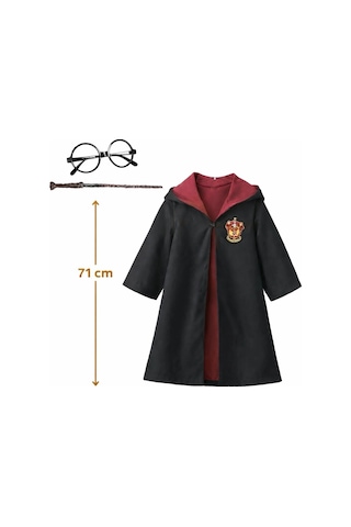 Harry Potter Bebek Kostüm Seti Asa Gözlük Pelerin 71 Cm 2-4 Yaş