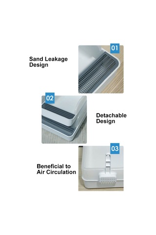 Maiyame Beyaz Tam/kısmi Kapalı Büyük Boy Kedi Kumu Kutusu - Kokusuz Kedi Tuvaleti Kedi Malzemeleri - S Yavru Kedi Boyutu